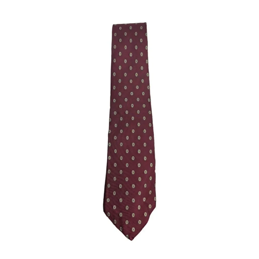 Christian Dior Burgundy Men’s Silk Necktie Tie